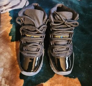 Jordan Kids Black and Gray Sneakers